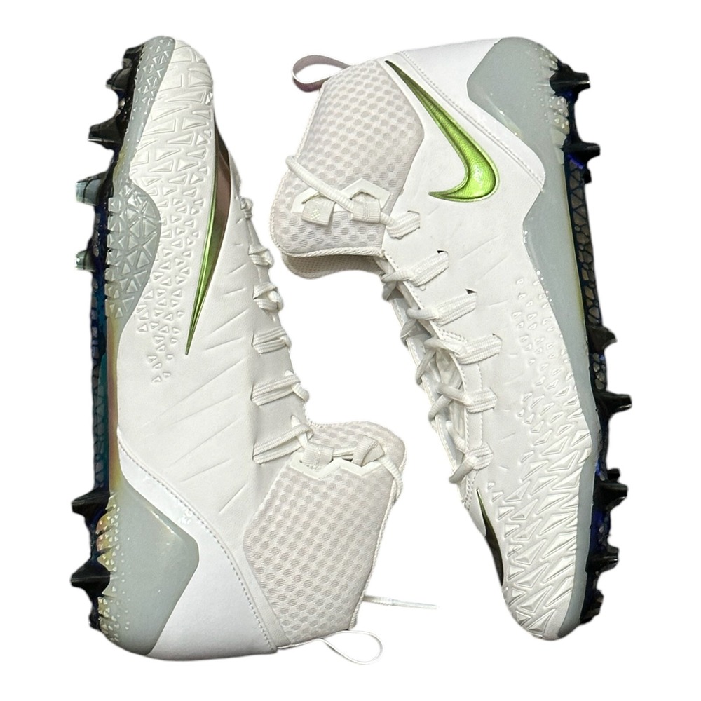 Nike Force Savage Pro TD Football Cleats White Metallic 880144-111 Size 15